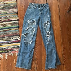 Baggy Wide Leg Ripped PacSun Jeans
